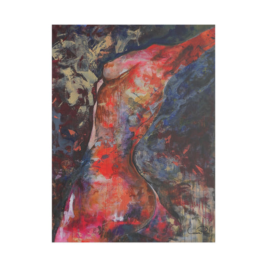 Victory Lp artprint. Abstract Satin Canvas Wall Art - Colorful Stretched Canvas Decor